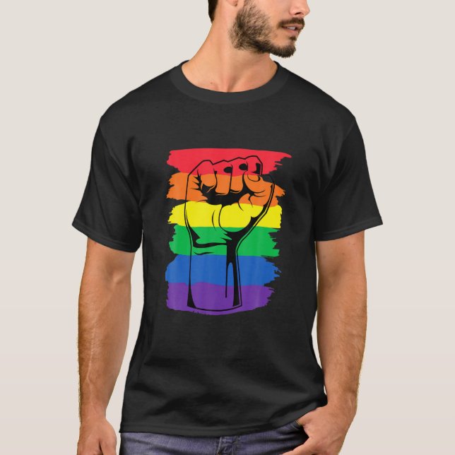Pridets månatliga merch-HBT-rabatt på HGBTQ Gay Pr T Shirt (Framsida)