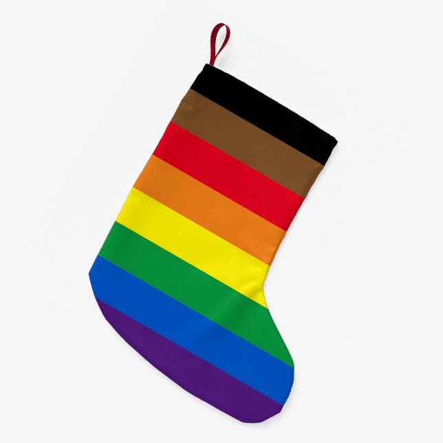 Pridets mångfald bland homosexuella flagga liten julstrumpa (Framsidan (Hängande))