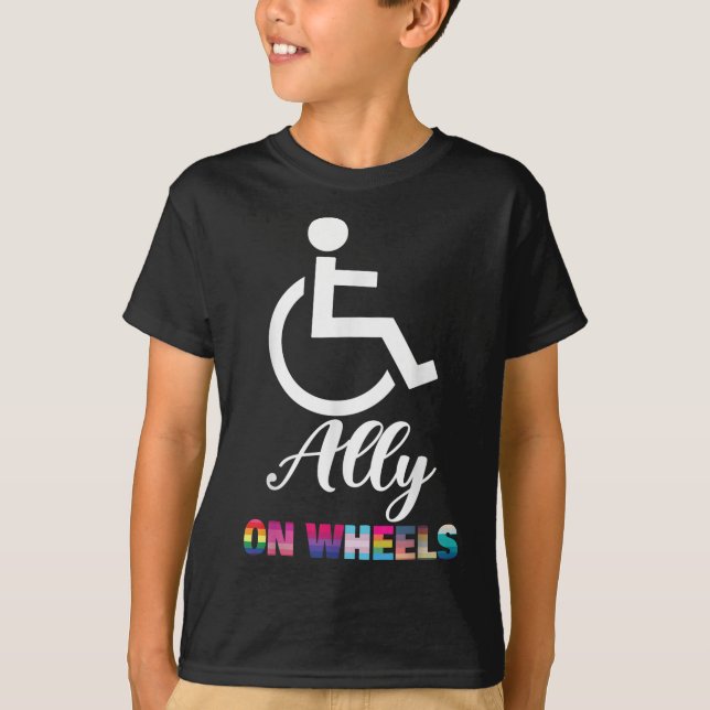 Pridets medvetenhet om funktionsnedsättning är pra t shirt (Framsida)