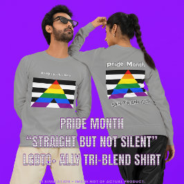 Pridets "Raka men inte dolda" HGBTQ+ Ally T Shirt