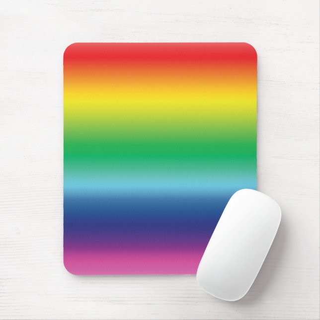 Pridets regnbåge färg lgbt lgbtq gay flagga mönste musmatta (Med mus)