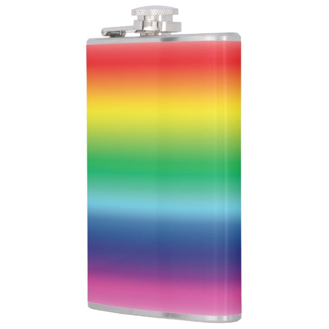 Pridets regnbåge färg lgbtq gay flagga - fickplunta (Vänster)