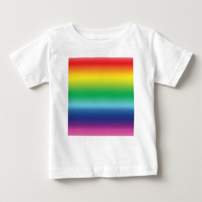 Pridets regnbåge färg lgbtq lgbt gay flagga mönste t shirt (Framsida)