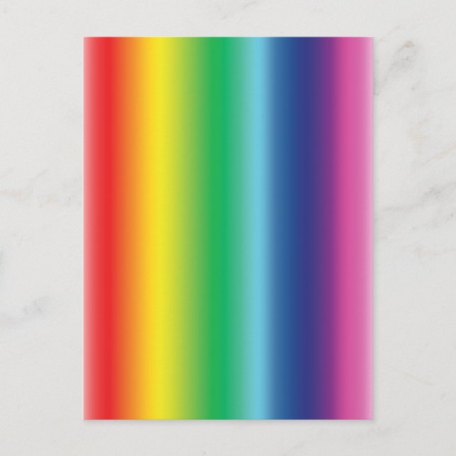 Pridets regnbåge flagga färg övertoning mönster mo vykort (Framsida)