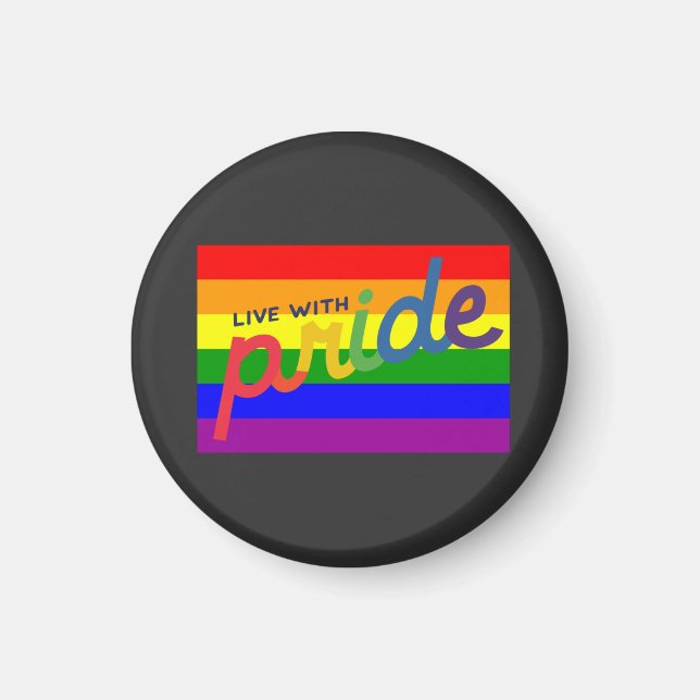 pridets regnbåge flagga magnet (Framsidan)