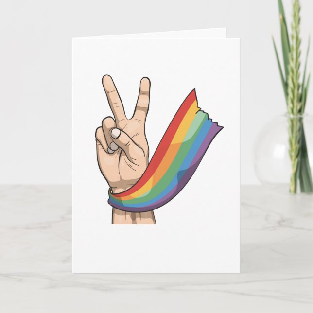 PRIDETS regnbåge flagga Tack Kort (Framsida)