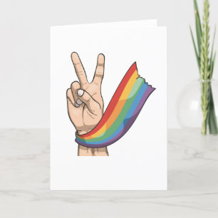 PRIDETS regnbåge flagga Tack Kort