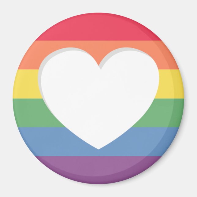 Pridets regnbåge, flagga, tema magnet (Framsidan)