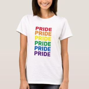 Pridets regnbåge, gbt gay flagga typografi modern  t shirt