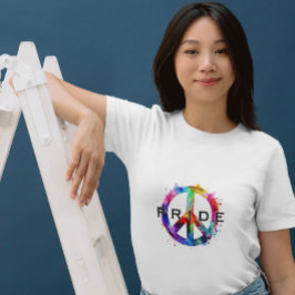Pridets regnbåge vatten färg för lgbtq-samhället t shirt
