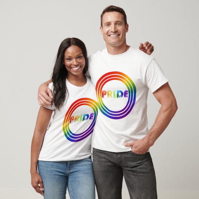 Pridets regnbågscirkel t shirt (Unisex)