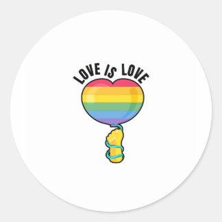 Pridets regnbågsdekal (rund) runt klistermärke