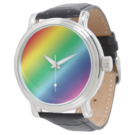 Pridets regnbågsgradient färg mönster modern lgbtq armbandsur