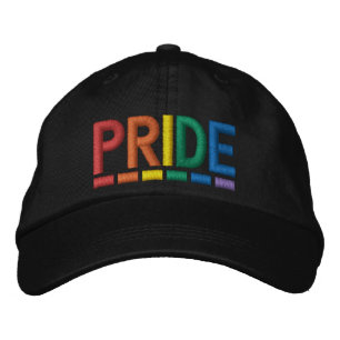 Pridets regnbågstypografi modern broderad keps