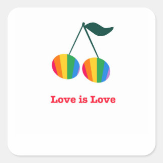 Pridets t-shirt-dekal fyrkantigt klistermärke