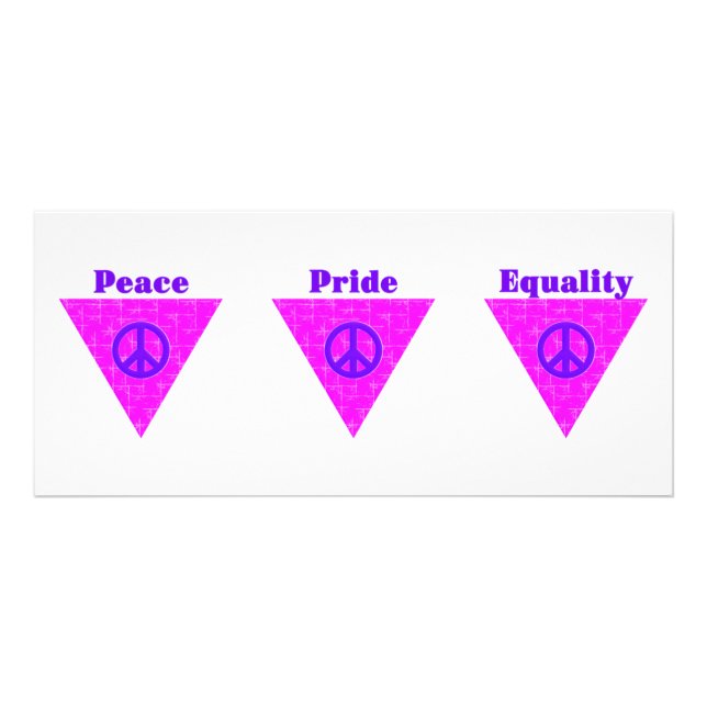 Pridets triangelrackkort reklamkort (Framsidan)
