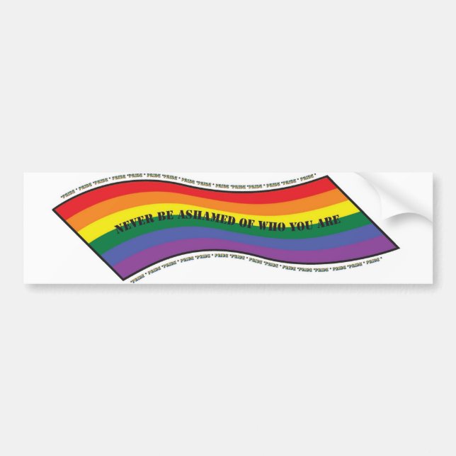 Pridets vågstödsstreck bildekal (Framsidan)