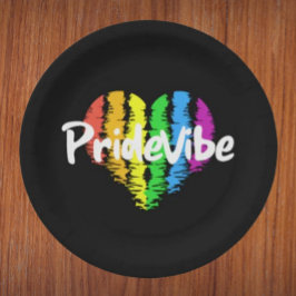 PrideVibe Heart: Dold Black Papper Tallrikar