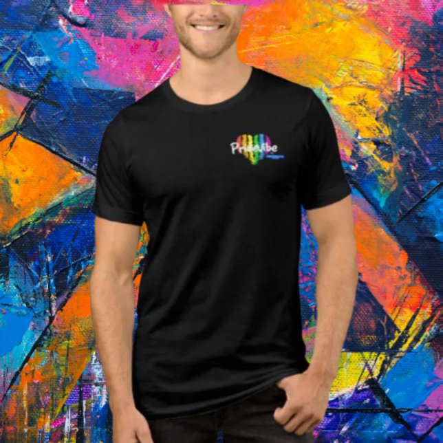 PrideVibe Logotyp T-shirt: Diskret Fram- och Stors T Shirt (Skapare uppladdad)