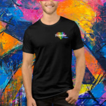 PrideVibe Logotyp Tee: Subtle Front, Bold Back