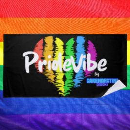 PrideVibe Rainbow Heart Beach Towel: Bold & Proud