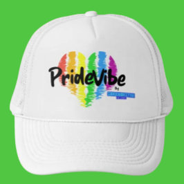 PrideVibe Regnbåge Hjärtat Trucker: Modig och Obun Keps