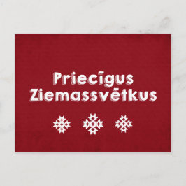 Priecīgus Ziemassvētkus God jul Lettiska Helg Vykort