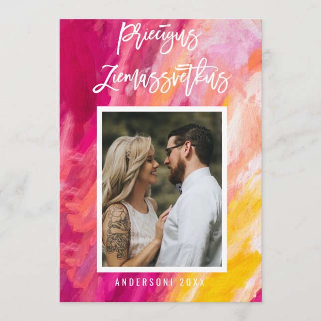 Priecigus Ziemassvetkus Latvian Photo Paved (Framsida)