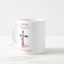 Priest 15:e ordination Anniury Black Kor Kaffemugg