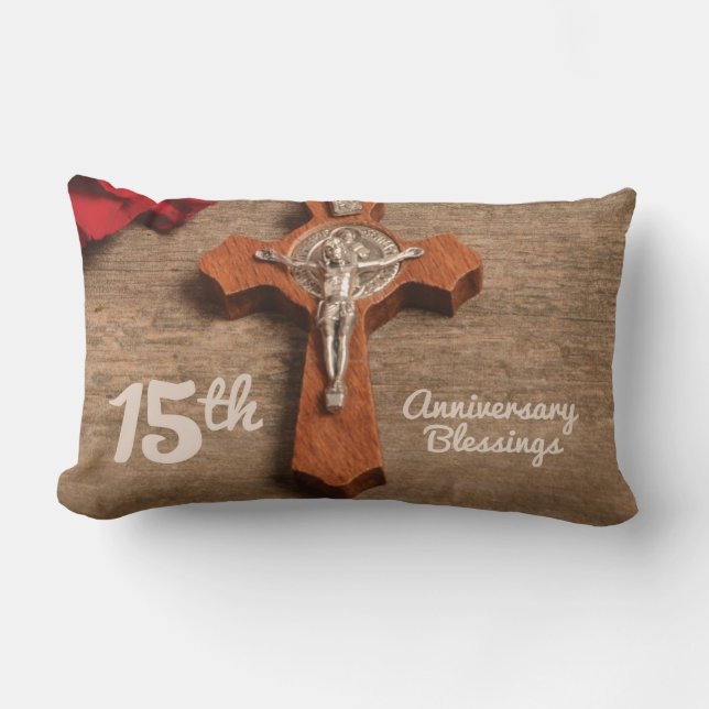 Priest 15:e ordination-årsdagen Ro och Rosary Lumbarkudde (Framsida)