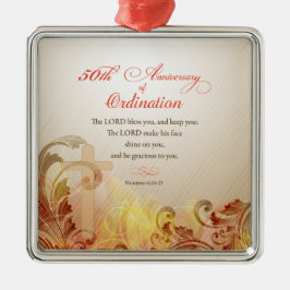 Priest, 50-årsdagen av Ordination Blessing Julgransprydnad Metall