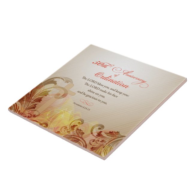 Priest, 50-årsdagen av Ordination Blessing Kakelplatta (Sidan)