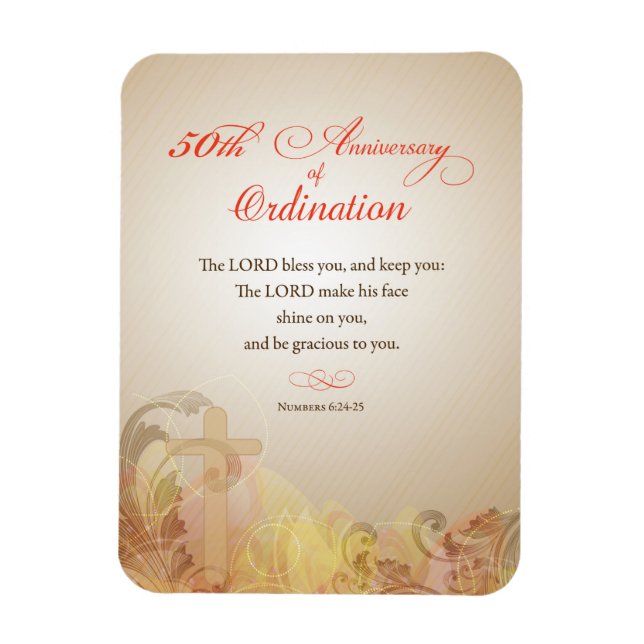 Priest, 50-årsdagen av Ordination Blessing Magnet (Vertikal)