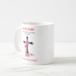 Priest 55:e ordination Anniury Black Kor Kaffemugg