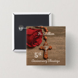 Priest 5:e ordningens årsdag Ro och Rosary Knapp