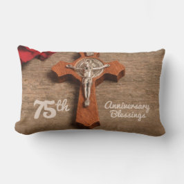 Priest 75:e Ordination Anniury Ro och Rosary Lumbarkudde