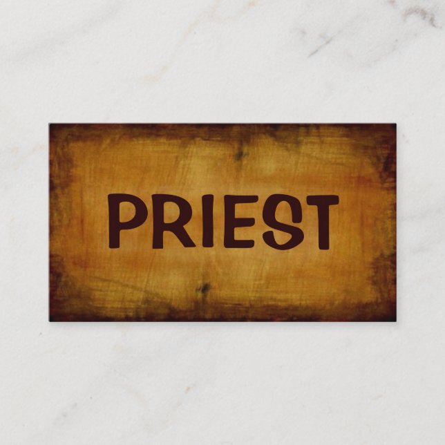 Priest antique-Affärskort Visitkort (Framsida)