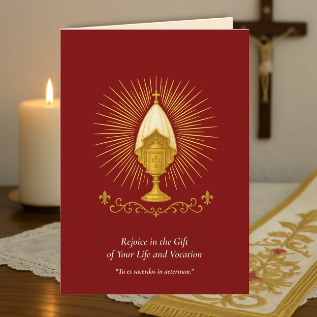 Priest Birthday Card från biskop katolik Kort (Skapare uppladdad)