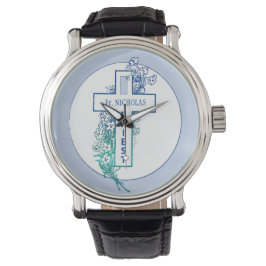 Priest Cross Flowers Personalized Armbandsur