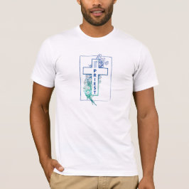 Priest Cross Flowers Personalized T Shirt