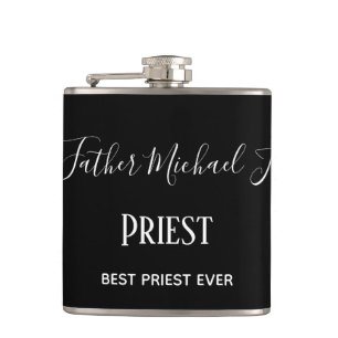 PRIEST GIFTS - personlig Classic Black White Fickplunta