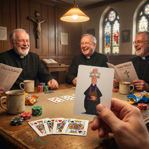 Priest Holding Bible IFunny Clergy-tecken Casinokort
