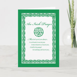 Priest Irish Prayer Religiösa St patricks day Kort