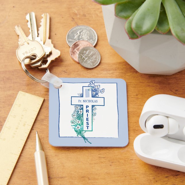 Priest Kor Flowers Personlig Nyckelring (Skrivbord)