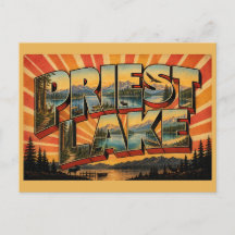 Priest Lake Idaho Alpin sjöskogskonst
