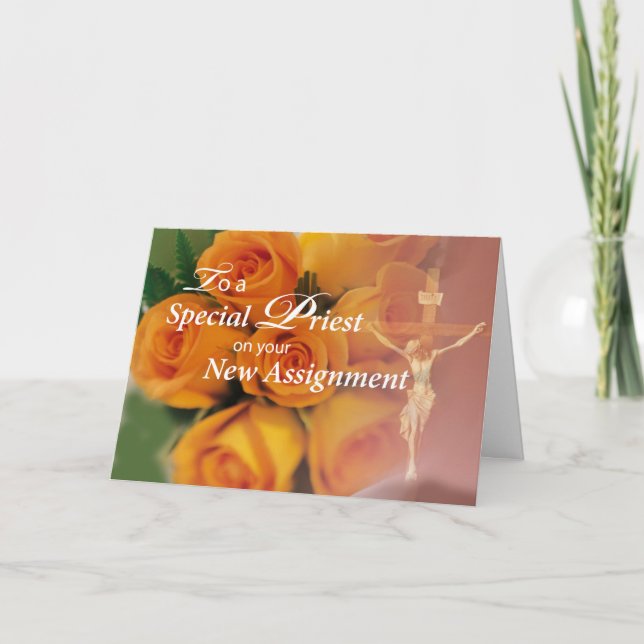 Priest New Assignation Gul ros Kor Kort (Framsida)