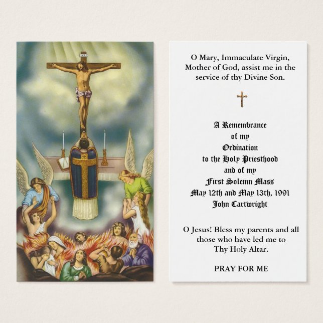 PRIEST ORDINATION HELIGA CARDS VISITKORT (Framsida & baksida)