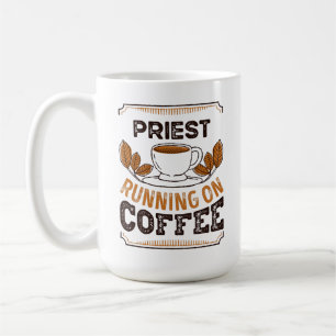 Priest på kaffekoffeingåva kaffemugg