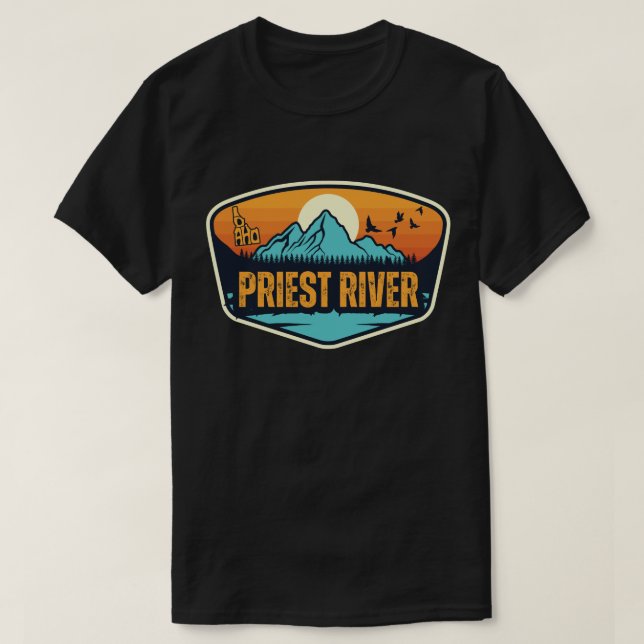 Priest River, Idaho T Shirt (Design framsida)