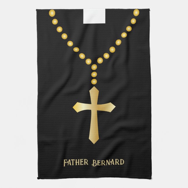 Priest Vicar Pastor Religious Kökshandduk (Vertikal)